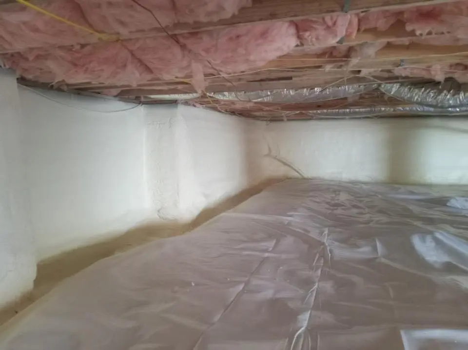 Crawl space encapsulation with closed-cell spray foam for Attic Insulation in Joplin