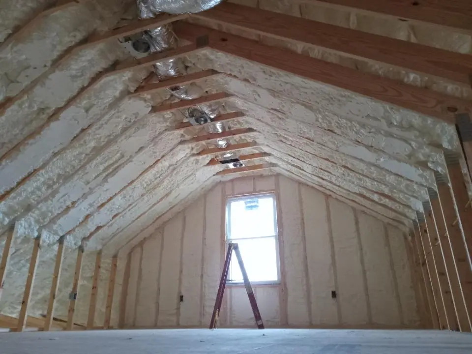 Spray foam roofing application for Crawl Space Insulation project in Joplin